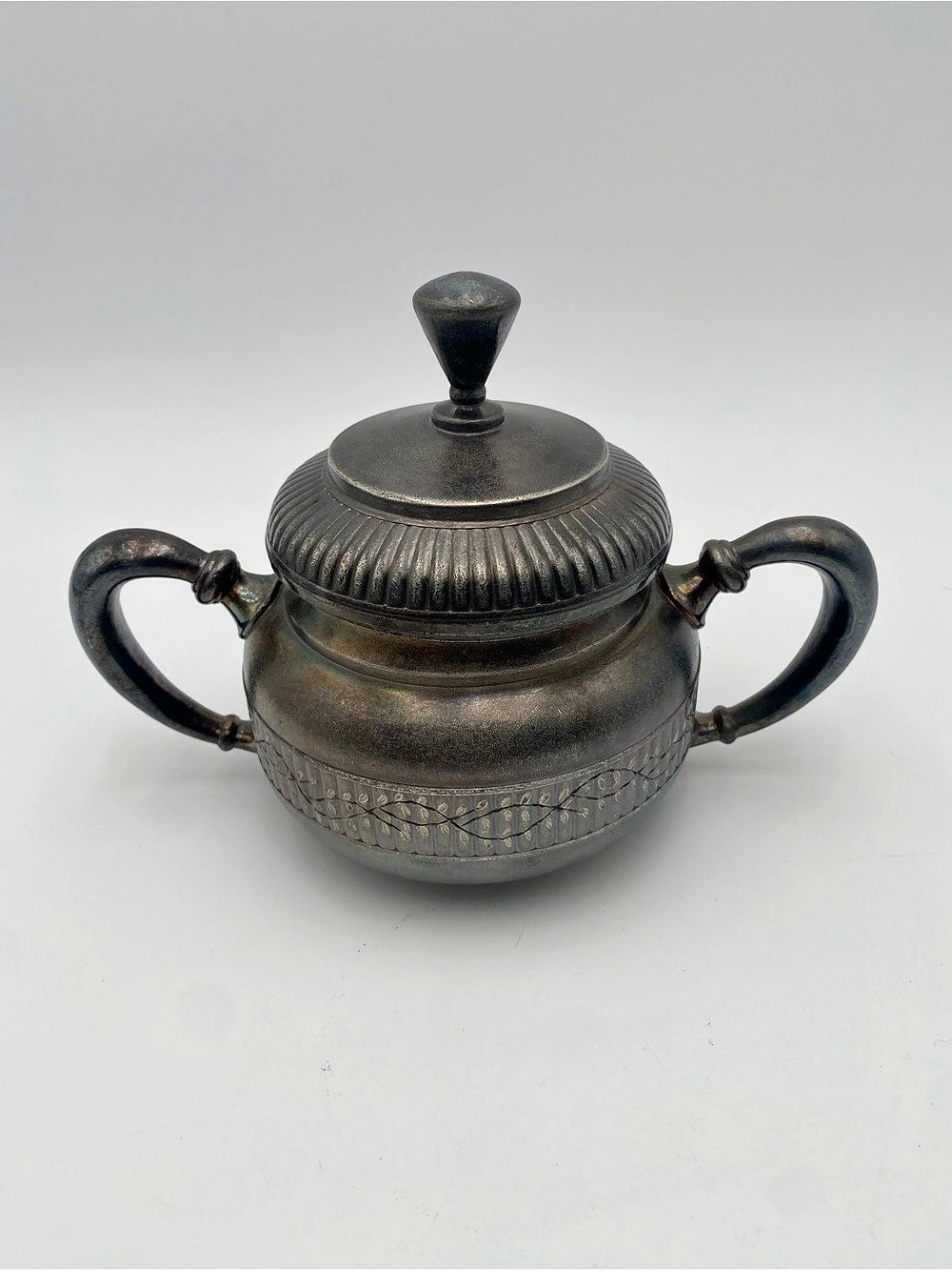 Vintage P & O Silver Co. Silver Teapot Style 1628 in Black & Brown